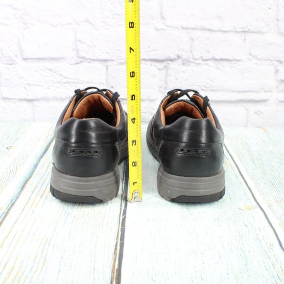 Clarks Unstructured Black Leather Comfort Low Top Sneakers Shoes Size 9.5 Medium - Picture 6 of 9